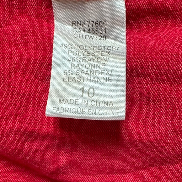 Chaser Ruffle Sleeve Ultra Cozy Red Sweatshirt size 10-12 - Picture 6 of 8